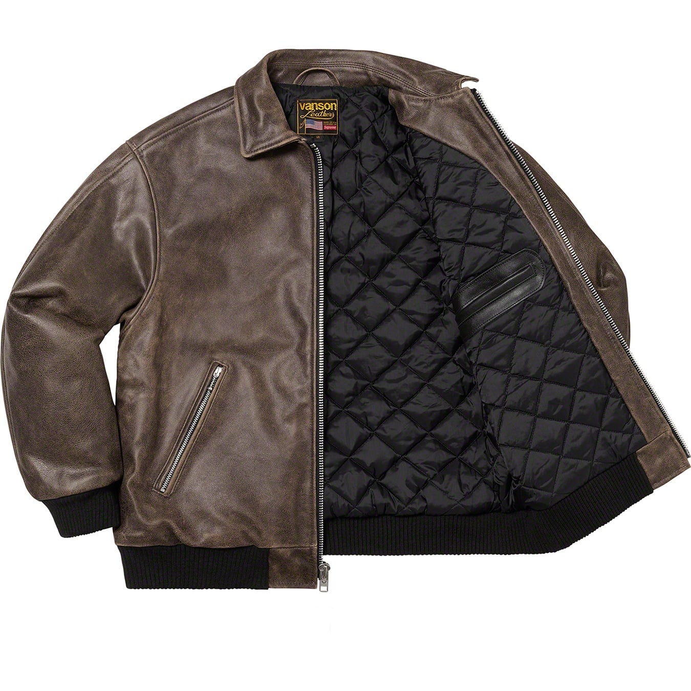 Supreme®/Vanson Leathers® Worn Leather Jacket view 10